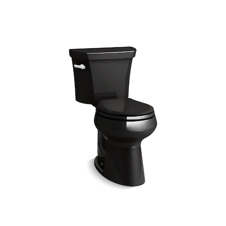 Kohler Round-Front 1.28 GPF Chair Height Toilet, 1.28 gpf, Black 5481-7